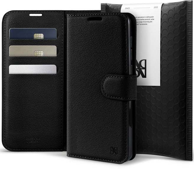 어썸디자인 스테이블 수제 가죽 지갑 휴대폰 케이스