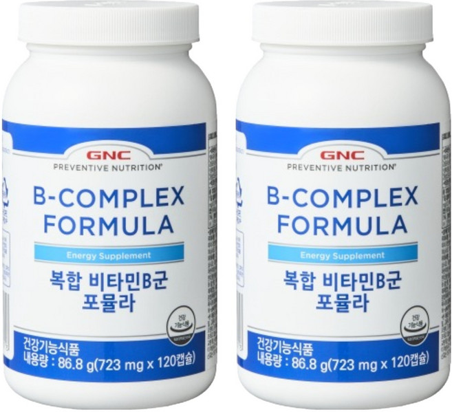 GNC 복합비타민 B군 포뮬라, 120정, 2개