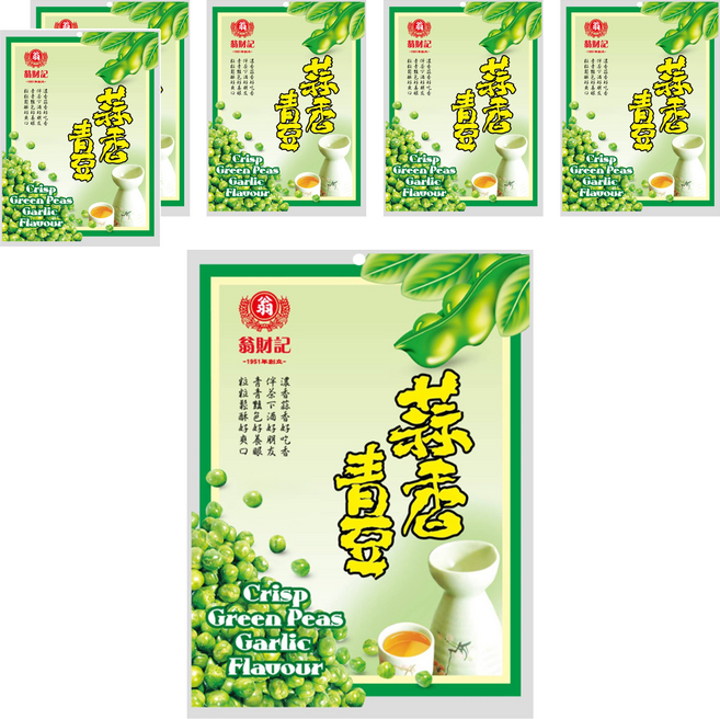 翁財記 青豆蒜香 10包, 200g, 6袋