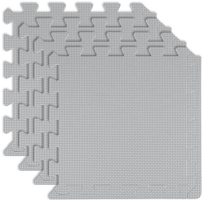 딩동펫 반려동물 퍼즐매트 4p, 라이트그레이, 4개