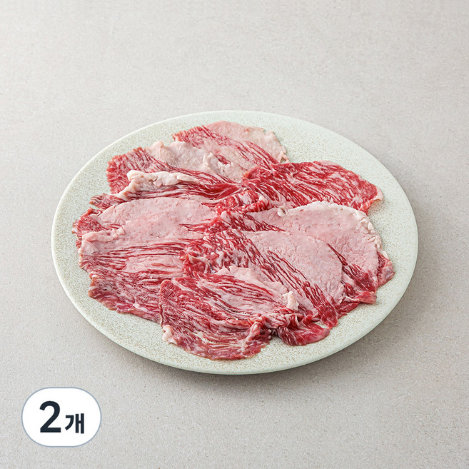 우미학 한우 1등급 차돌박이 구이용 (냉장), 200g, 2개