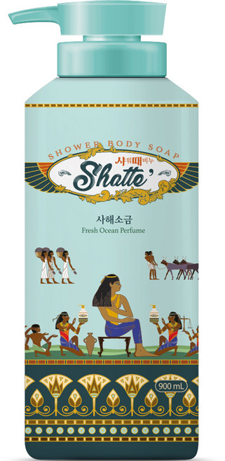 샤워때비누 사해소금 바디워시, 900ml, 1개