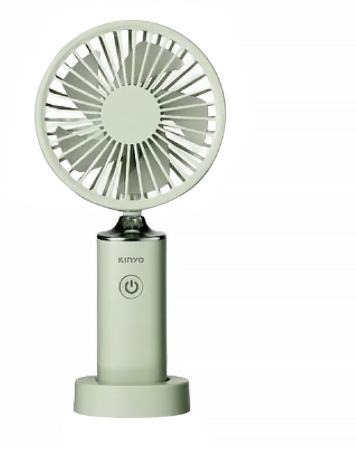 Kinyo 手持充電風扇, UF-187, 綠色