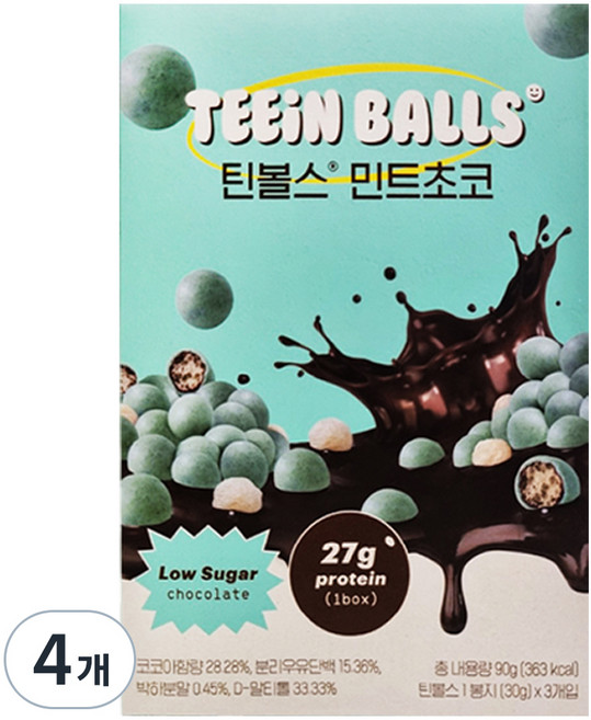 틴볼스 민트초코, 90g, 4개
