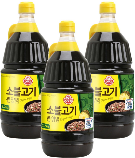 오뚜기 소불고기 큰양념, 2.1kg, 3개