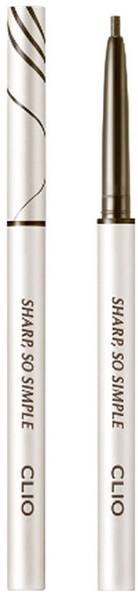 클리오 샤프 쏘 심플 워터프루프 펜슬 라이너 0.14g, 4호다크브라운, 1개