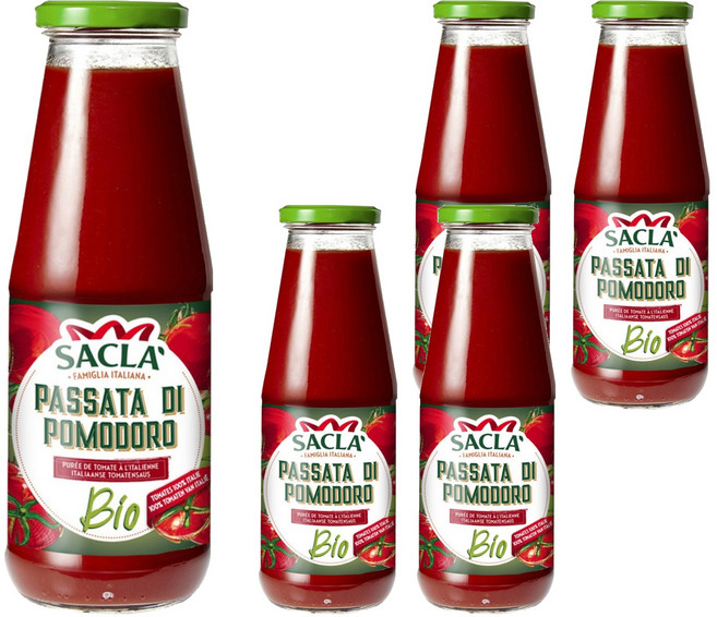 사클라 유기농 토마토 퓨레, 680g, 5개