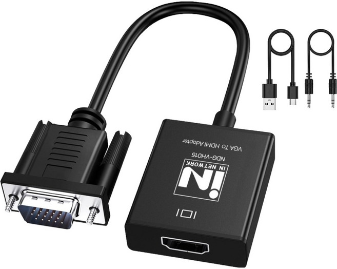 인네트워크 VGA RGB to HDMI 영상 변환 컨버터, NDG-VH015, 1개