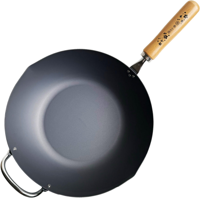Beauty Life YOKOYAMA 日本製 燕人之匠 燕三條 窒化鐵炒鍋 附耳 1360g, 30cm, 1個