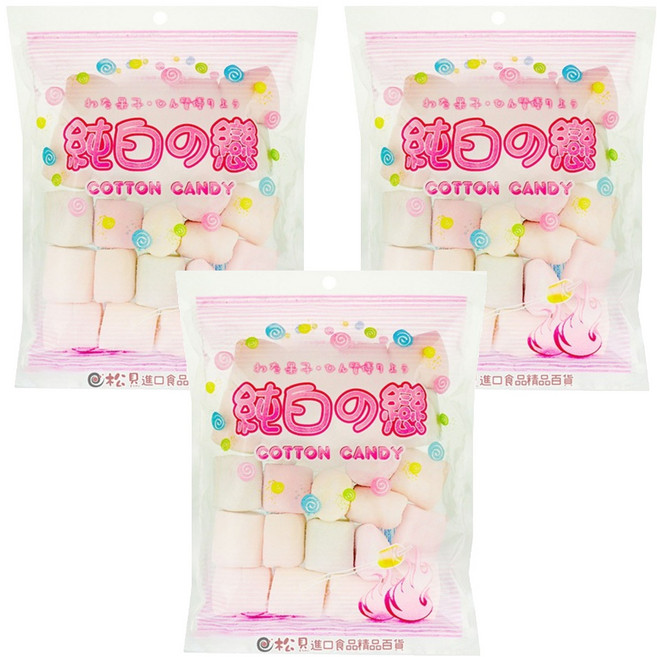 純白之戀 特大水果棉花糖, 105g, 3包