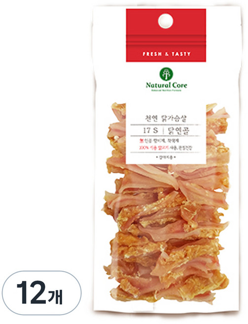 네츄럴코어 강아지 천연 건조간식, 닭연골, 40g, 12개
