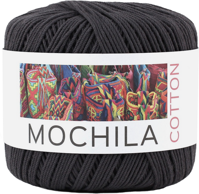 brandyarn Mochila系列 棉針織線, 黑色, 1捲