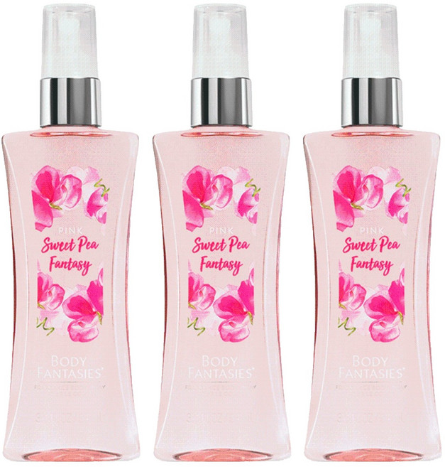 BODY FANTASIES 身體幻想 粉紅甜豌豆幻想香氛身體噴霧 花香, 94ml, 3個