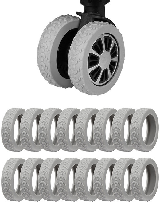 키에 캐리어 바퀴 소음방지 보호 실리콘 커버 슈즈 16p 세트