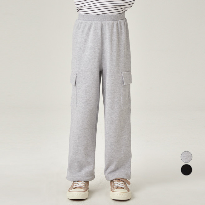 롤리트리 아동용 특양면 밑단 조임 포인트 밴딩 카고 팬츠