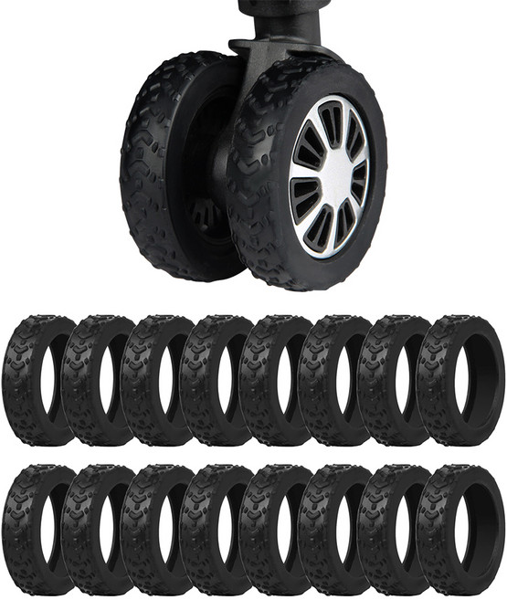 키에 캐리어 바퀴 소음방지 보호 실리콘 커버 슈즈 16p 세트