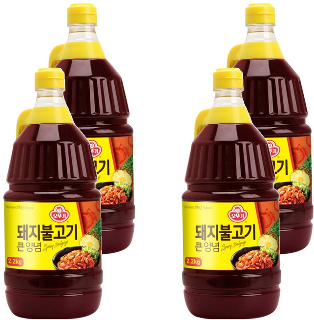 오뚜기 돼지불고기 큰 양념, 2.2kg, 4개