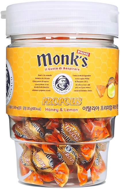 Monks 프로폴리스 캔디, 100g, 1개