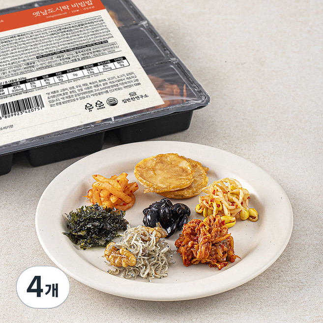 집반찬연구소 옛날도시락 비빔밥, 325g, 4개