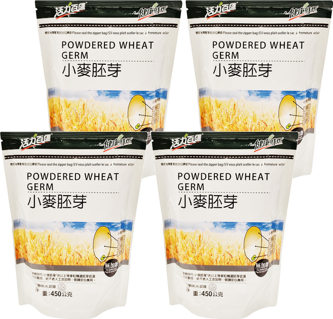 健康時代 小麥胚芽粉 無糖, 450g, 4包