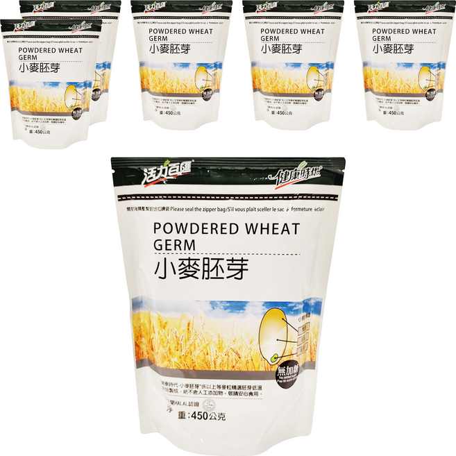 健康時代 小麥胚芽粉 無糖, 450g, 6包
