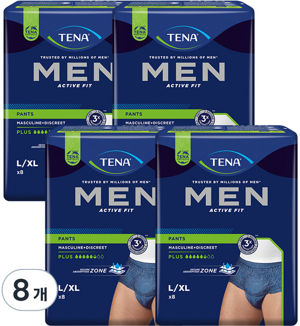 테나 맨 언더웨어 플러스, 대형, 8개입, 8개