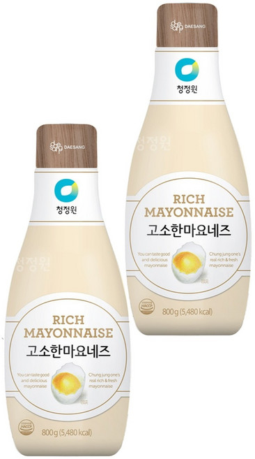 청정원 고소한 마요네즈, 800g, 2개