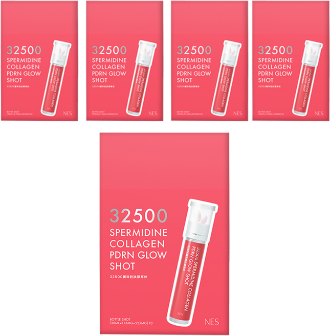 NES cosmetics 恩藝偲 32500麗珠胜肽膠原飲 雪白錠 + 澎亮錠 + 膠原飲 30ml, 5套, 3份