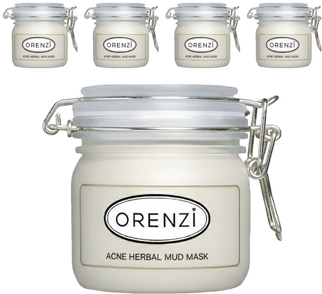 ORENZI 歐倫琪 草本粉刺泥膜 法國火山礦泥 深層清潔毛孔, 5罐, 1件