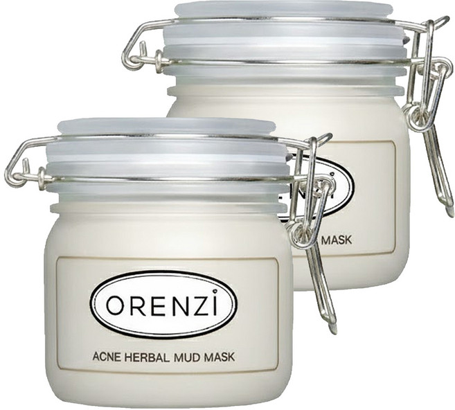 ORENZI 歐倫琪 草本粉刺泥膜 法國火山礦泥 深層清潔毛孔, 2罐, 1件