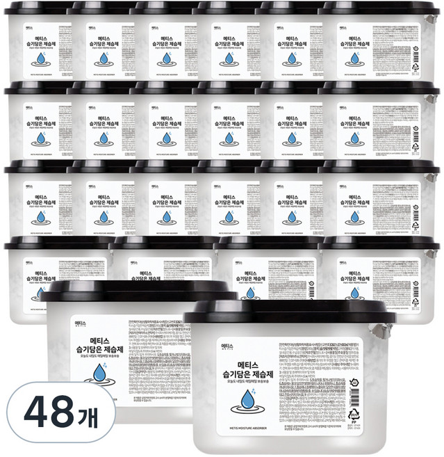 Metis 습기담은 제습제 용기형 본품, 280g, 48개