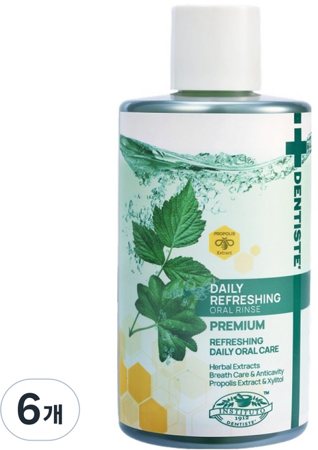덴티스테 리프레싱 오랄 린스, 6개, 500ml