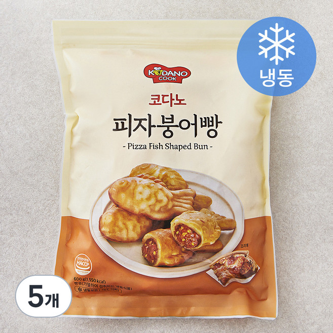 코다노 피자붕어빵 (냉동), 60g, 10개입, 5개