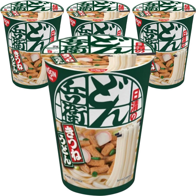 닛신 돈베이 키츠네 유부 우동 82g, 4개