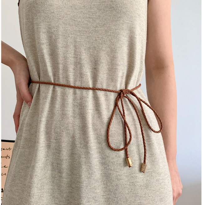 아펙토 여성용 끈꽈배기 포인트 벨트