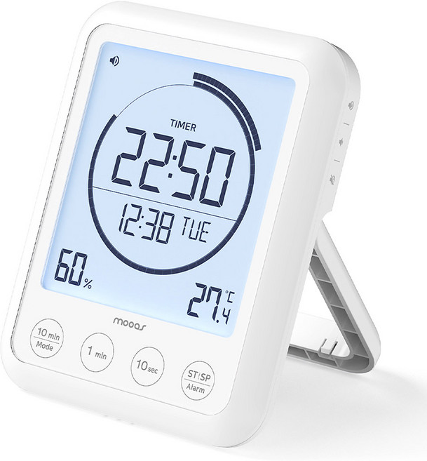 무아스 타이머링 비주얼 멀티 시계 타이머, 화이트계열, 1개