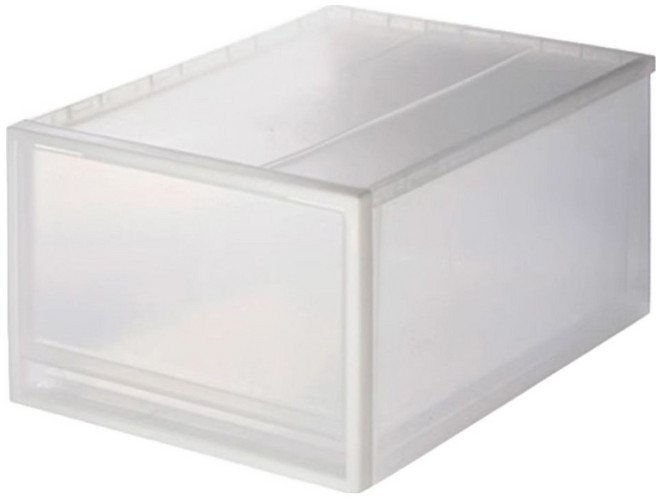 MUJI 無印良品 PP 收納盒 455058341, 1個, 白色