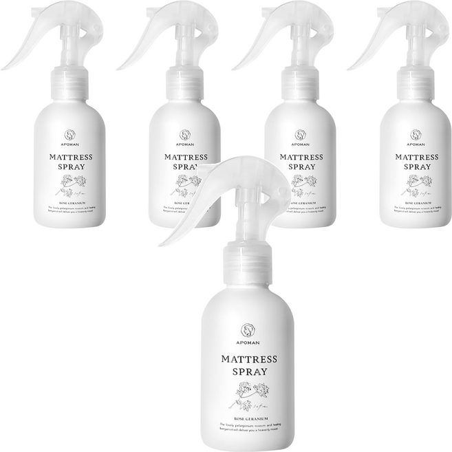 APOMAN 玫瑰天竺葵寢具噴霧, 5瓶, 100ml