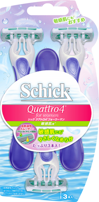 Schick 舒適牌 舒柔仕女輕便刀敏感肌 55g, 3入, 1組