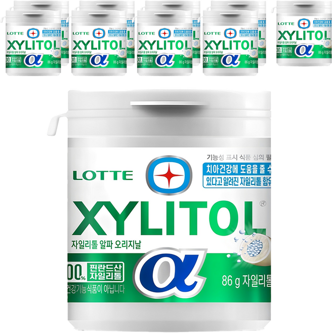 롯데자일리톨 알파 오리지날, 86g, 10개