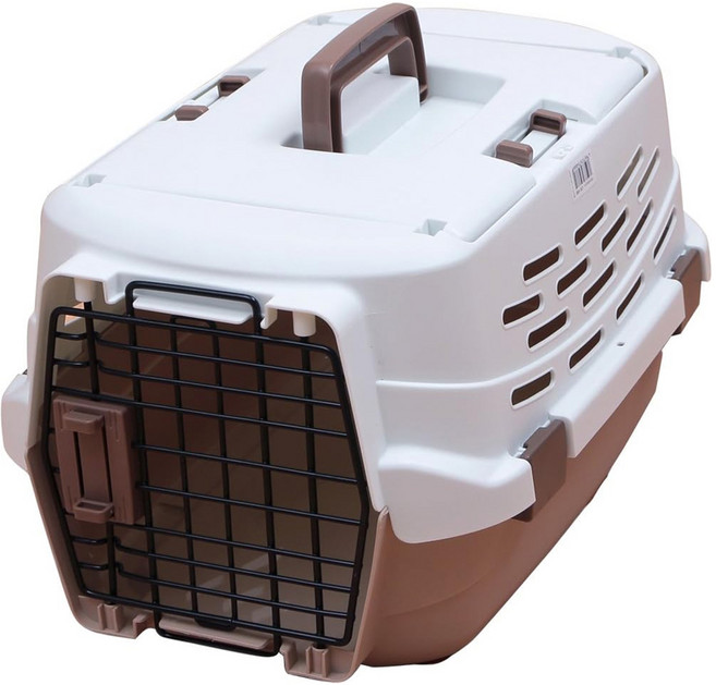 IRIS OHYAMA 愛麗思歐雅瑪 寵物提籠 1410g, 白色 + 棕色, 1個