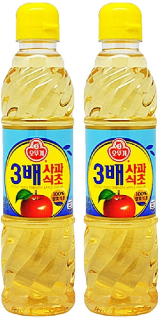 오뚜기 3배 사과식초, 500ml, 2개