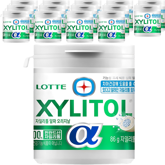 롯데자일리톨 알파 오리지날, 86g, 15개