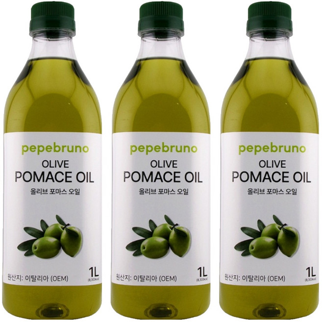 페페브루노 포마스 올리브오일, 3개, 1L