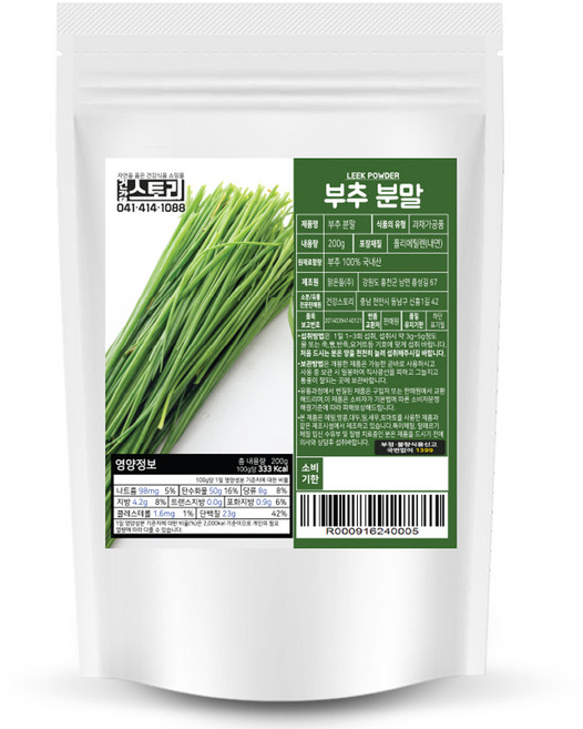건강스토리 부추 분말, 1개, 200g