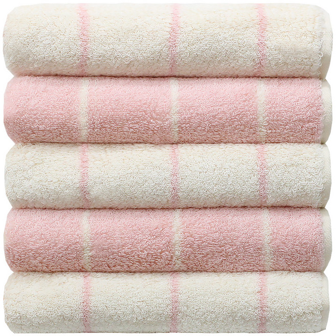 소프트터치 선염 하프 앤 미니멀 호텔 수건 200g 40수 코마사, 핑크(미니멀), 5개
