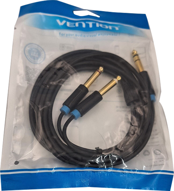 VEnTIOn 威迅 BAT系列6.5mm公對雙6.5mm公音頻線 3m, 1條