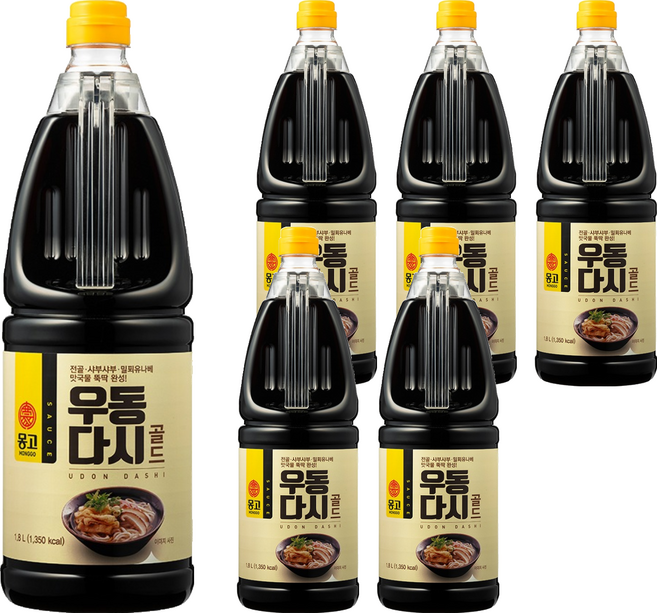 몽고간장 우동다시 골드, 1.8L, 6개