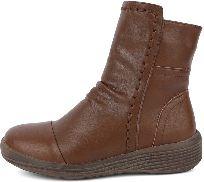 가죽 슬림핏 부츠