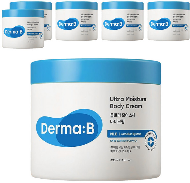 Derma B 超保濕潤膚霜 香草香, 430ml, 6罐